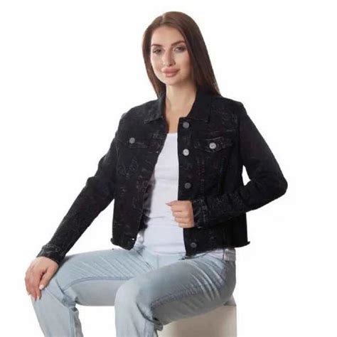 Ladies Black Denim Jacket at Rs 989/piece | Ladies Denim Jacket in Navi ...