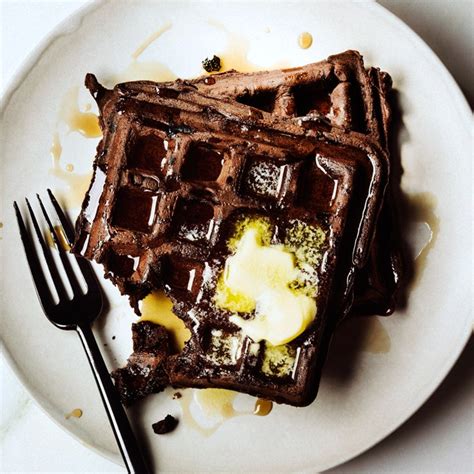 Dark Chocolate Waffles Recipe | Bon Appétit