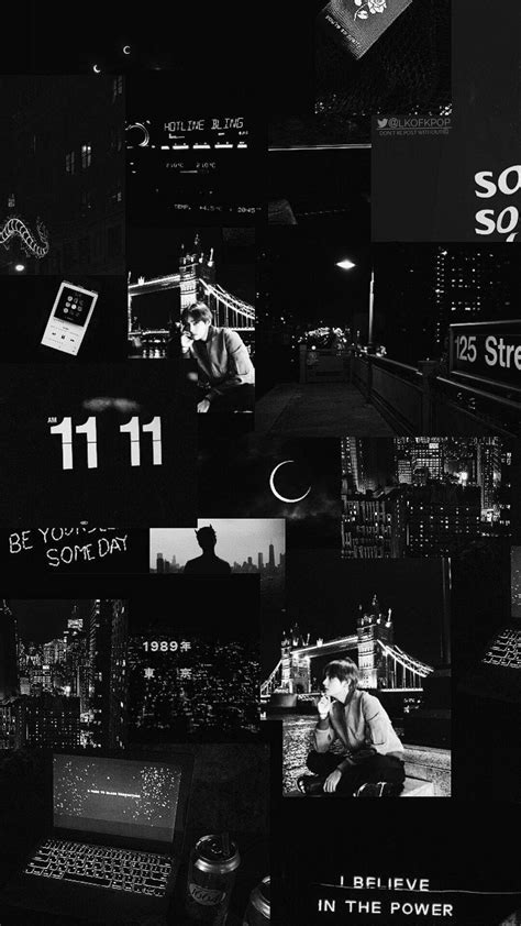 Download Cute Black Aesthetic Collage Wallpaper | Wallpapers.com