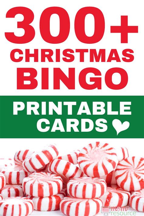 christmas bingo fun game cards - Mom Resource