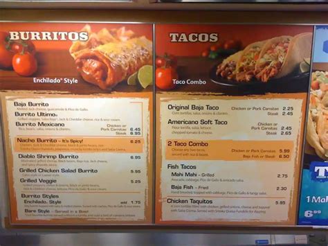 Baja Fresh Mexican Grill Menu, Menu for Baja Fresh Mexican Grill, Lake ...