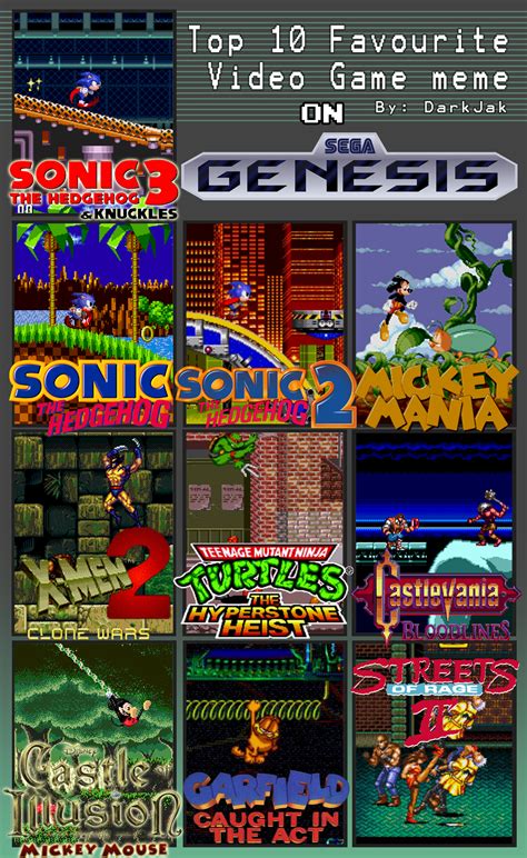 My Top 10 Favorite Sega Genesis Games by soryukey on DeviantArt