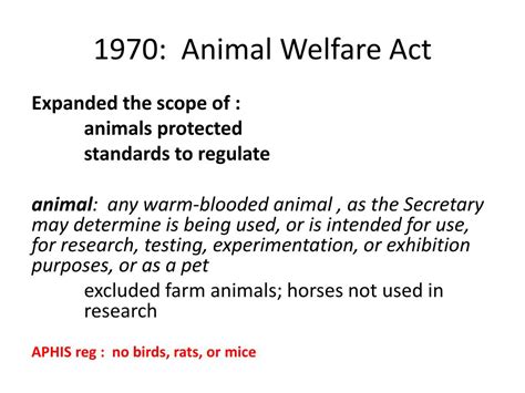 PPT - Animal Welfare Act PowerPoint Presentation, free download - ID ...