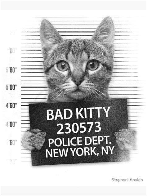 "Funny Cute Bad Kitty Cat Lover Gift Funny Cat Meme" Poster by starchild777 | Redbubble