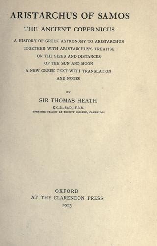Aristarchus of Samos, the ancient Copernicus (1913 edition) | Open Library
