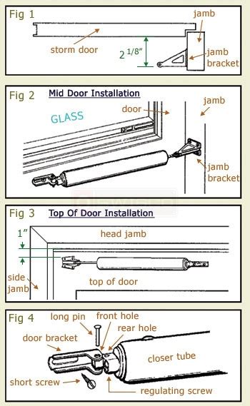 How to install the storm door quick-hold closer : SWISCO.com