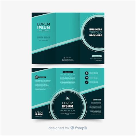 Premium Vector | Business trifold brochure