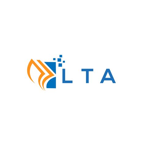 LTA credit repair accounting logo design on WHITE background. LTA creative initials Growth graph ...