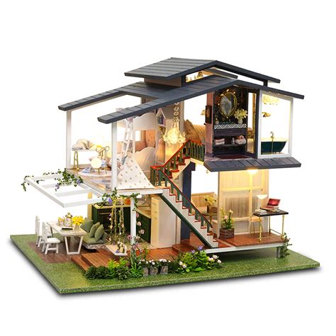 Buy GuDoQiDIY Miniature Dollhouse Kit, Tiny House kit with Music, Miniature House Kit 1:24 Scale ...