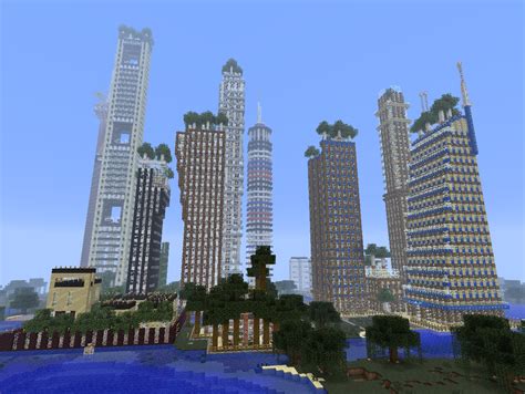 Карта современый город небоскрёб в майнкрафт - Minecraft | Minecraft