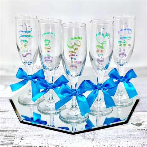 Custom Champagne Flutes Personalized Glass Flutes for Weddings, Bridal ...