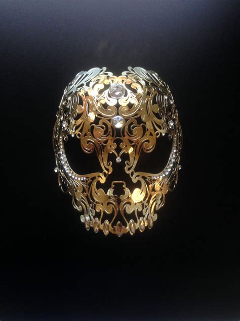 Mens Skull Mask Skull Masquerade Mask Metal Skull for Men Unique Men's Phantom Mask - Etsy ...