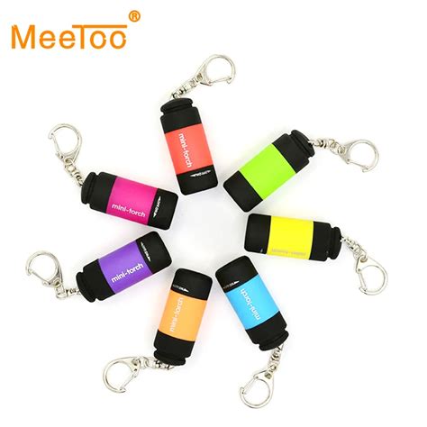 Portable Mini Keychain USB Rechargeable Pocket Torch Flashlight Light Lamp IP67 Waterproof ...