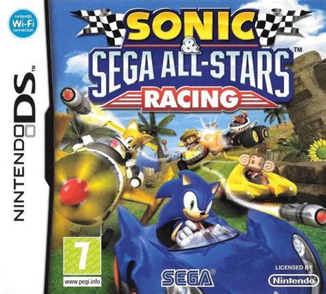 Sonic & SEGA All-Stars Racing (2010) Nintendo DS box cover art - MobyGames