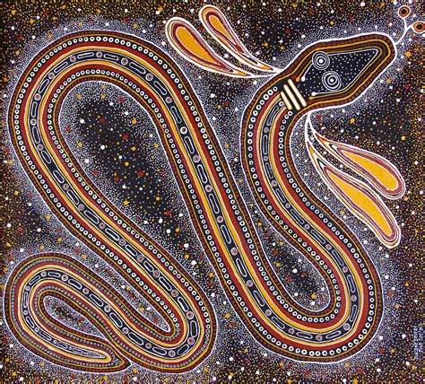 Rainbow Serpent Painting by Darlene Devery