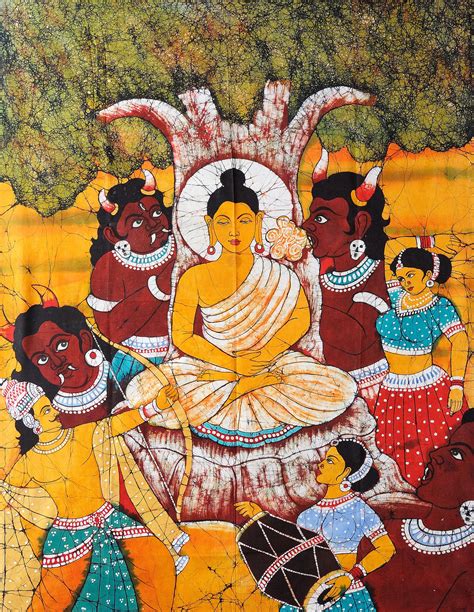 The Temptation Of Buddha by Mara | Exotic India Art