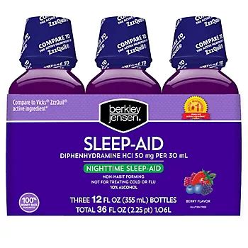 Berkley Jensen's Night Time Sleep Aid Liquid, 3 pk. | BJ's Wholesale Club