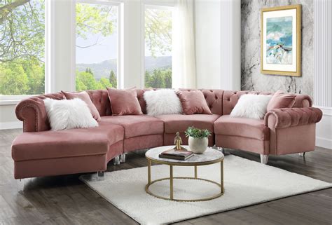 Dylan Chesterfield Curved Sectional in 2022 | Contemporary living room ...