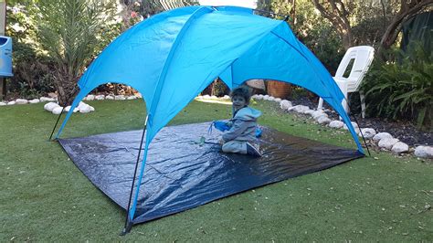 Beach Tent canopy Saturn: shades better than umbrella! 4 people Shade shack easy up sports ...