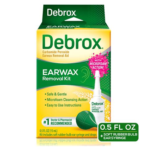 Buy Debrox Earwax Removal Kit, 0.5 fl oz Ear Drops & Bulb Ear Syringe Online at Lowest Price in ...