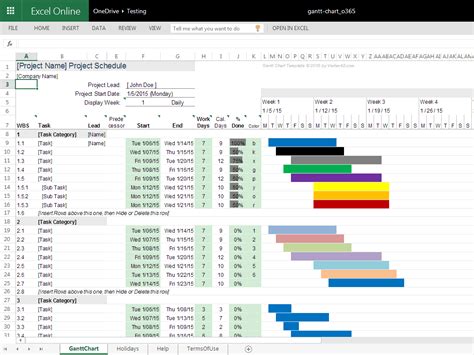 Download the Gantt Chart Template for Office 365 from Vertex42.com | Download the Gantt Chart ...