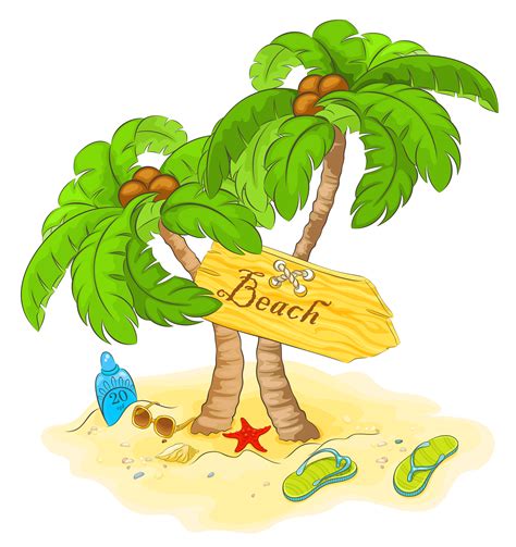 Transparent Background Summer Beautiful Summer Beach Beach Clipart ...