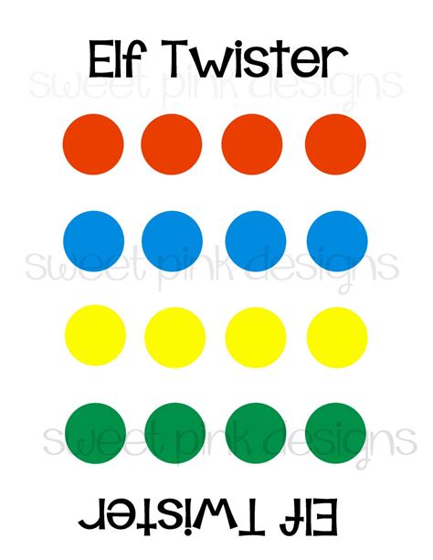 Printable Twister Game