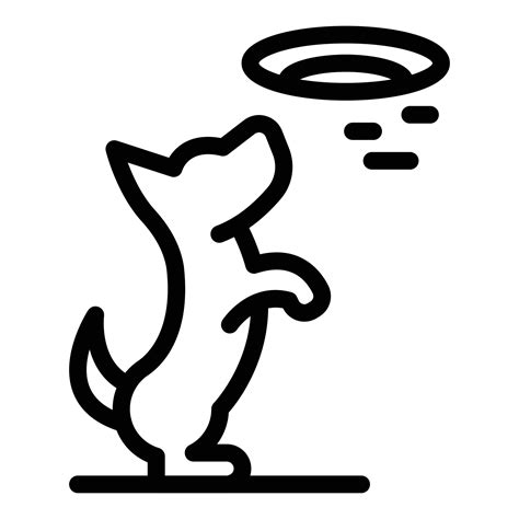 Jump dog park icon outline vector. Walk pet 15213662 Vector Art at Vecteezy