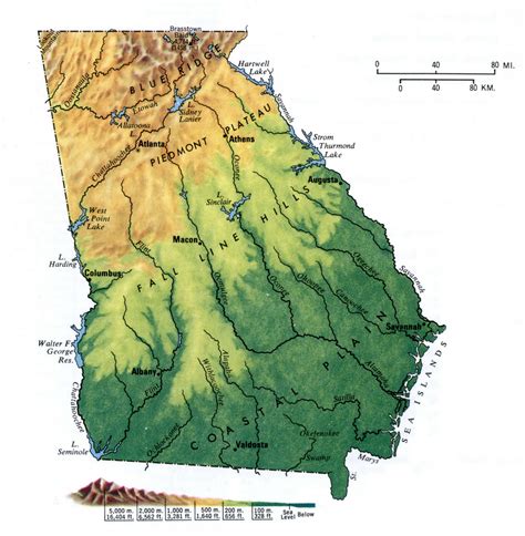 Inquire Topographic Map Of Georgia 2023 - World Map Colored Continents