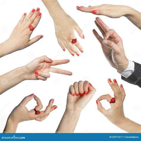 Male And Female Hand Gestures Show Royalty Free Stock Photography ...