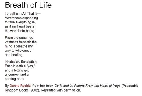 Breath of Life | Yoga quotes mindfulness, Savasana quotes, Yoga quotes