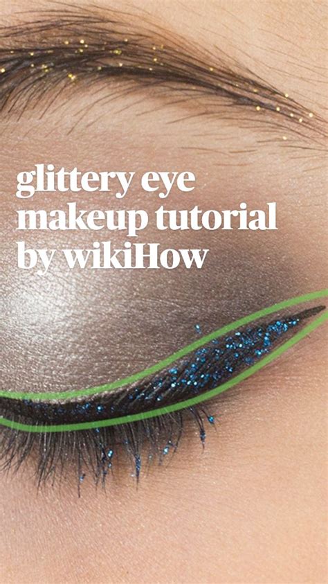 glittery eye makeup tutorial by wikiHow: An immersive guide by wikiHow