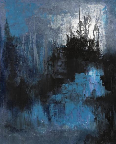 Blue Black Abstract Painting by Matt Anker | Saatchi Art