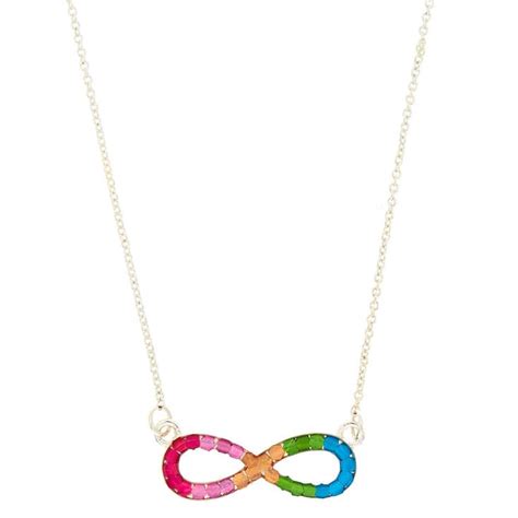 Rainbow Infinity Pendant Necklace | Claire's US