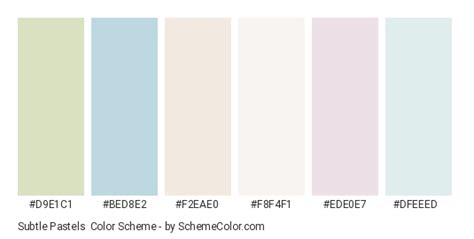 Subtle Pastels Color Scheme » Gray » SchemeColor.com