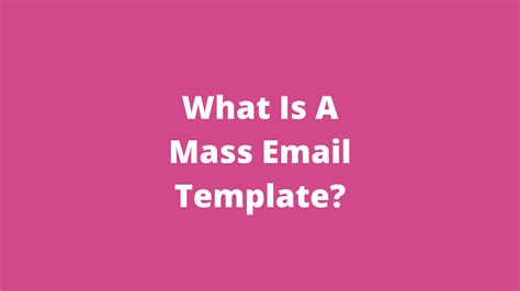 The Mass Email Template Article Of Your Dreams