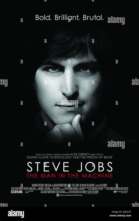 STEVE JOBS POSTER, STEVE JOBS: THE MAN IN THE MACHINE, 2015 Stock Photo ...