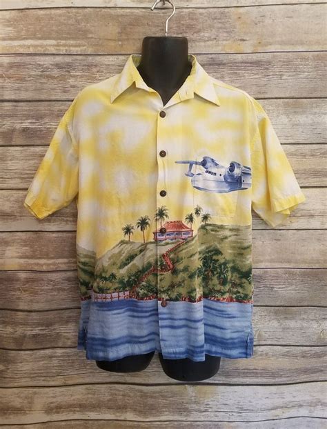 Rare Margaritaville 1999 Jimmy Buffett Island Airplane Button Shirt ...