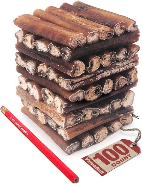 Amazon.com : ValueBull Bully Sticks for Dogs, Jumbo 4 Inch, 100 Count - All Natural Dog Treats ...