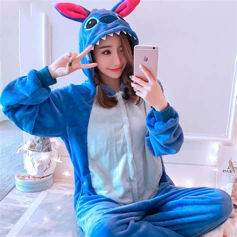 Lilo & Stitch Onesie Costume Pajamas for Adults & Teens Halloween Outfit - Favounicorn.com