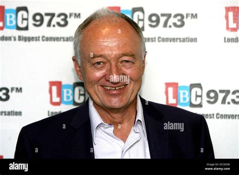 Former London Mayor Ken Livingstone working at LBC radio in London on ...