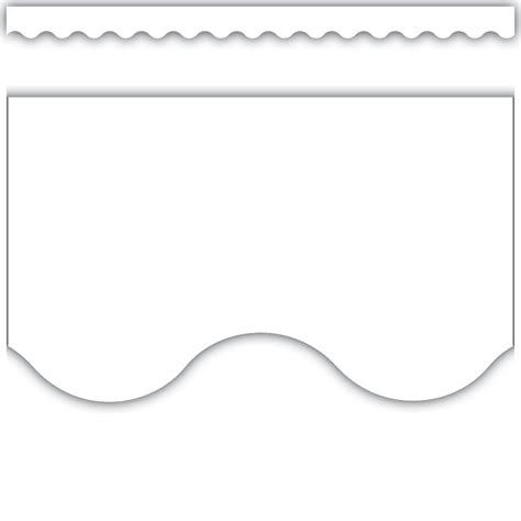 White Scalloped Border Trim - TCR5595 | Teacher Created Resources