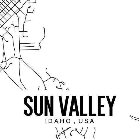 Sun Valley Idaho Printable Map City Map Art Sun Valley Wall | Etsy