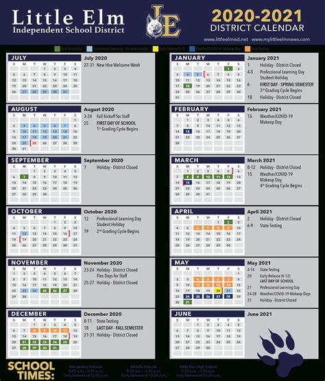 Little Elm Isd Calendar - Printable Calendars AT A GLANCE