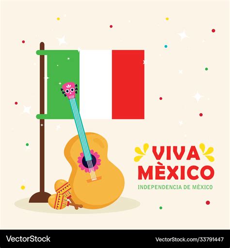 Viva mexico happy independence day 16 Royalty Free Vector