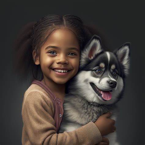 Download Girl, Husky, Animal. Royalty-Free Stock Illustration Image ...