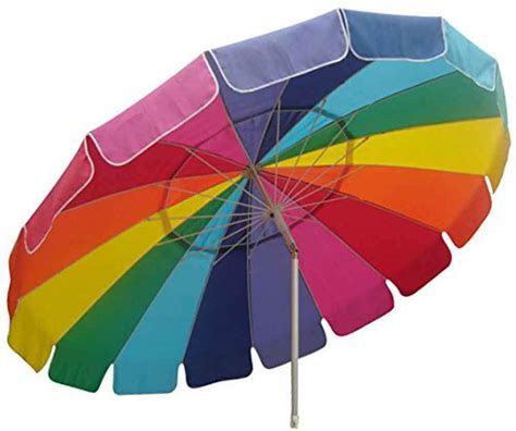 Beach Umbrella Rainbow Includes Carry Bag - 8 Foot Rainbow Color: Amazon.co.uk: Garden & Outdoors