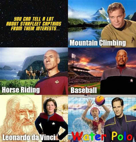 You can tell a lot about Starfleet captains from their interests… : r/startrek