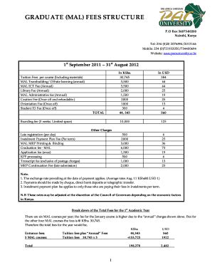 Download Fee Structure - Pan Africa Christian University - Pacuniversity Ac - Fill and Sign ...