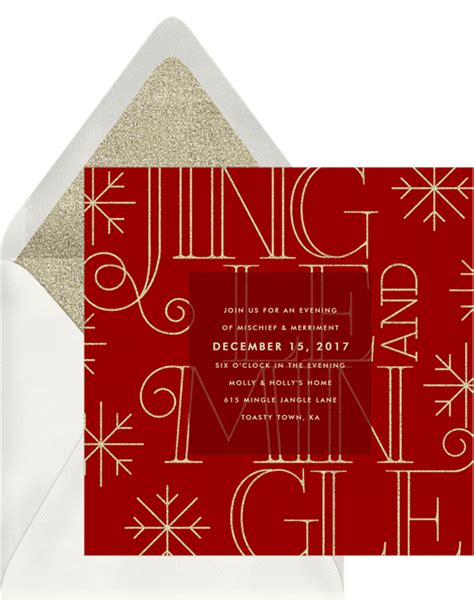 Jingle & Mingle Invitations in Red | Greenvelope.com